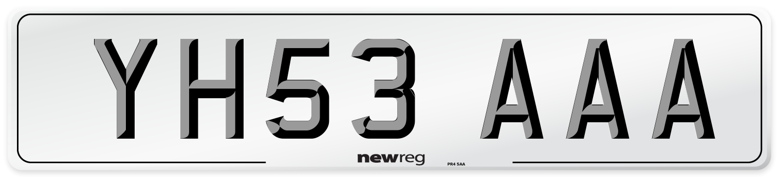 YH53 AAA Number Plate from New Reg